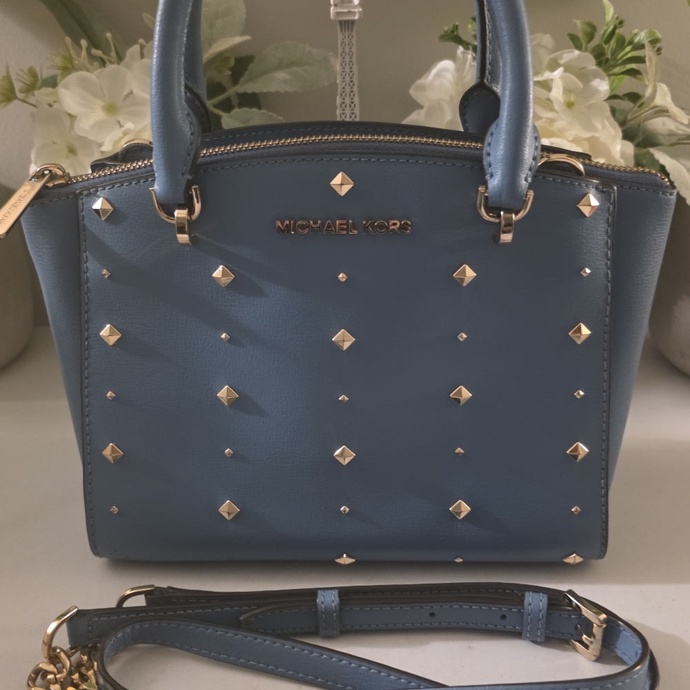 Michael Kors Blue Studded Women's Bag
